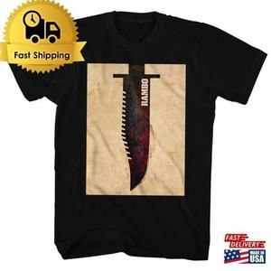 Rambo Knife Black Retro Action Movie Adult Unisex T-Shirt